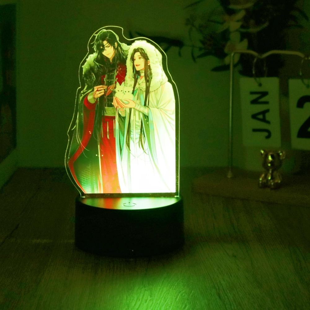 Tian Guan Ci Fu 3D Lamp Anime Figures LED Night Light Smart Touch Room Bedroom Decor Atmosphere Lamps Birthday Christmas Gifts