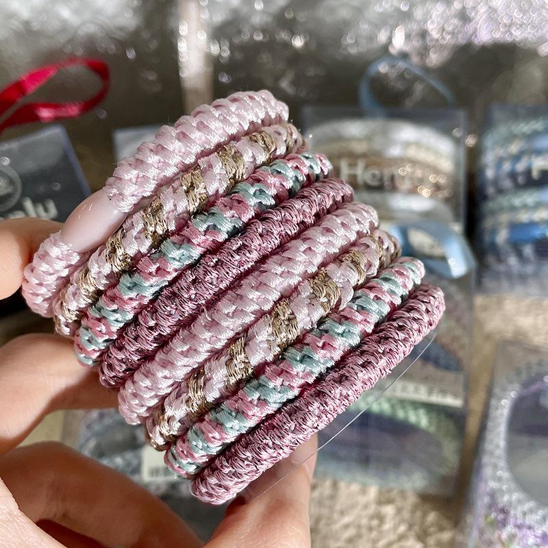 High Elasticity Braided Hair Tie - Thick, Durable, Non-Pulling Ponytail Band for Women