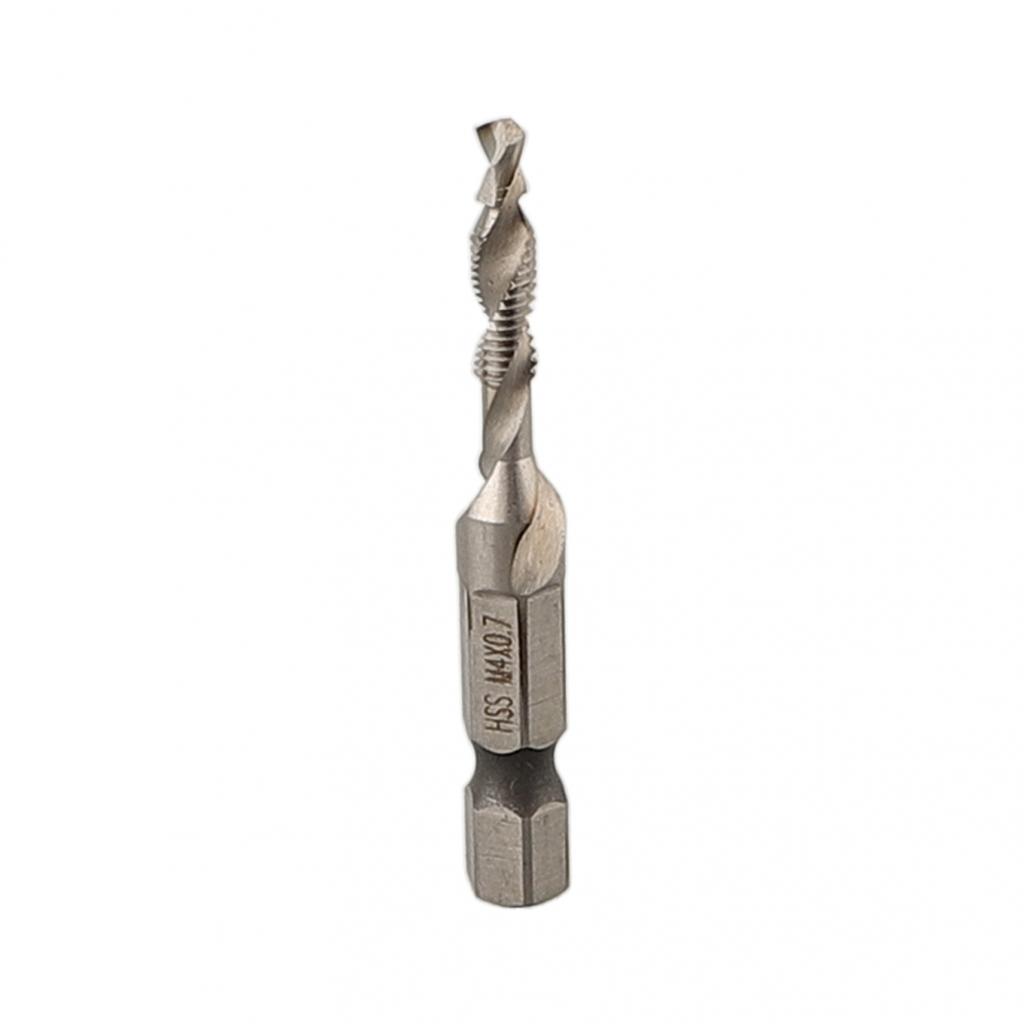 Tap Drill Bits Hex Shank HSS 4341 Hand Drill M3-M10 Silver