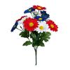 Independence Day Artificial Flower Arrangement for Memorial Day Patriotic Table Centerpiece And July 4th Faux Floral