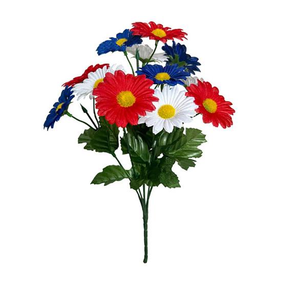 

Independence Day Artificial Flower Arrangement Patriotic Table Centerpiece for Memorial Day And July 4th Faux Floral Decor for Home Party Office B
