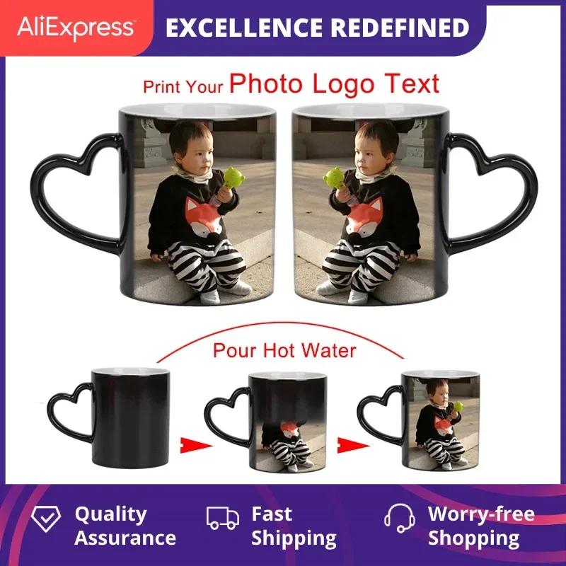 Dropshipping DIY Foto magische Farbwechseltasse, personalisieren Sie Ihr Foto auf Teetasse, einzigartige Keramik-Kaffeetasse bestes Geschenk für Freunde