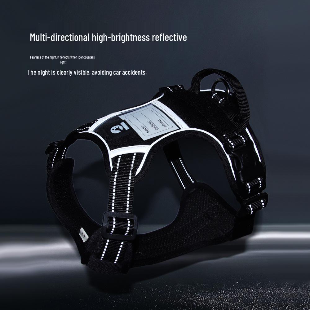 Reflective Anti-Shock Dog Harness with Leash, Oxford Cloth, for Large Dogs