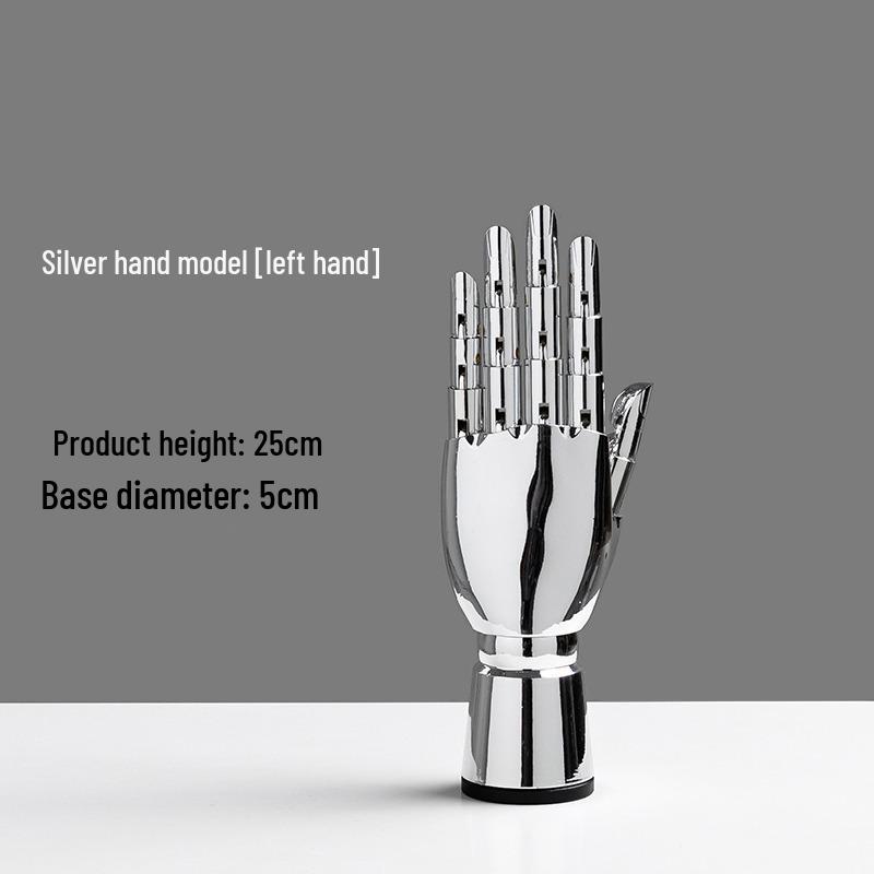 Electroplated Jewelry Display Stand: Mannequin Hand for Clothing Store Window, Glove Rack, and Ornament Display