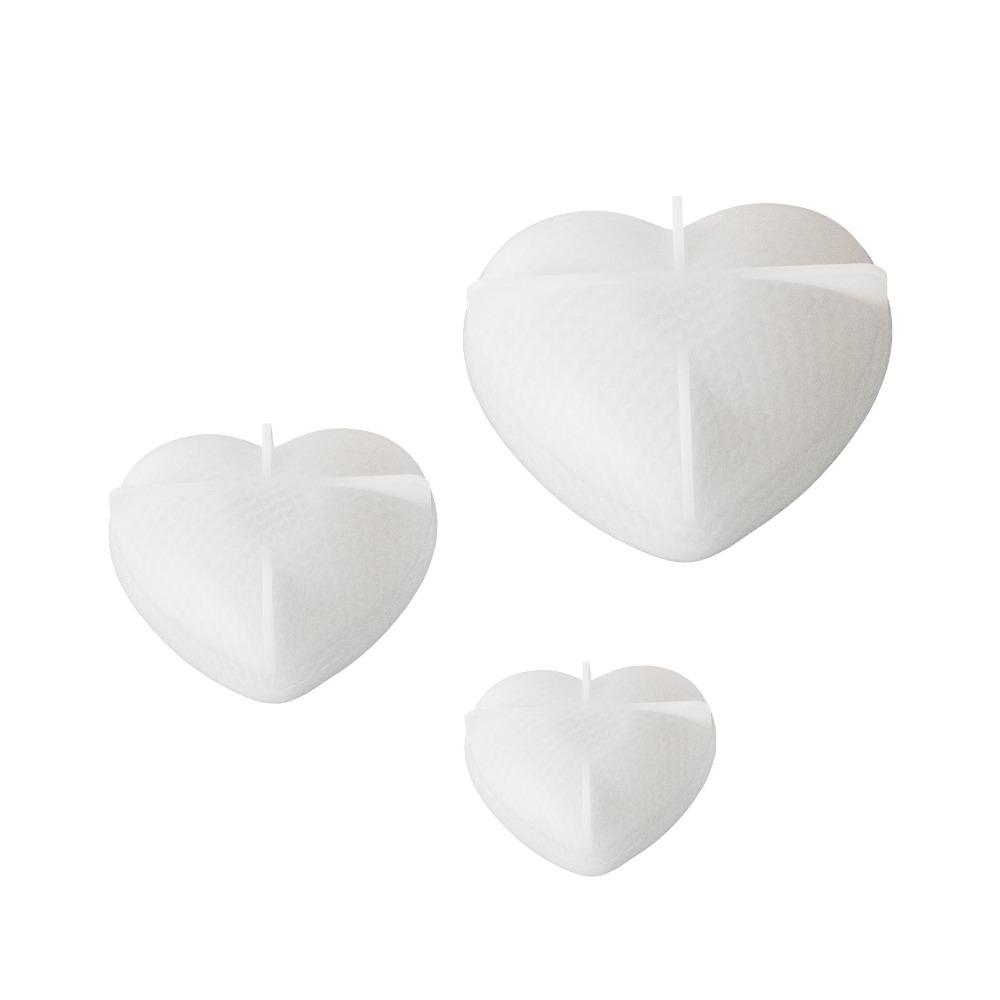3D Heart-shaped DIY Woven Love Heart White Candle Soap Casting Molds  Valentine's Day Gift