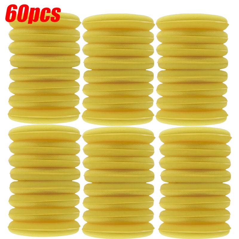 10-60PCS Car Waxing Polish Wax Foam Sponge Applicator Pads 10CM Yellow Cleaning Sponge Clean Washer Washing Tool Car Cleaning