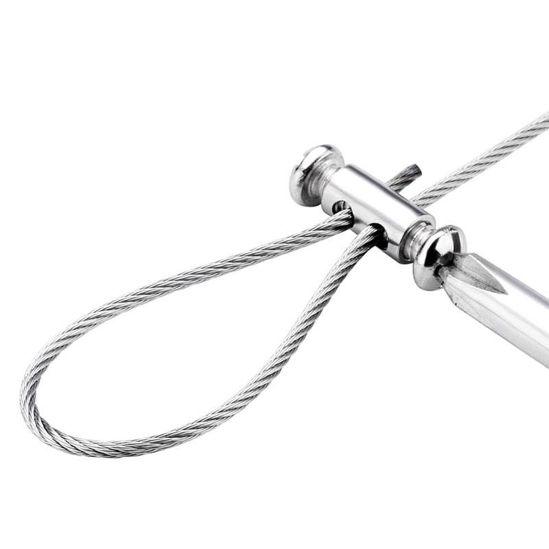 1-4mm Adjustable Steel Wire Rope Buckle Clamp for DIY Lamp Hanging Clamps Telescopic Double Hole Thread Locker Clamps