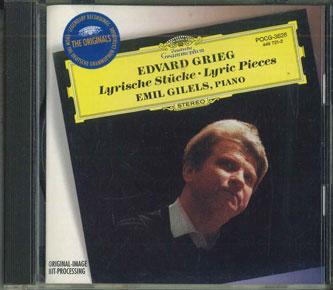 

CD GRIEG, LYRICAL SONGS - Grieg, Lyric Pieces POCG3626 UNIVERSAL Japan Classical Used