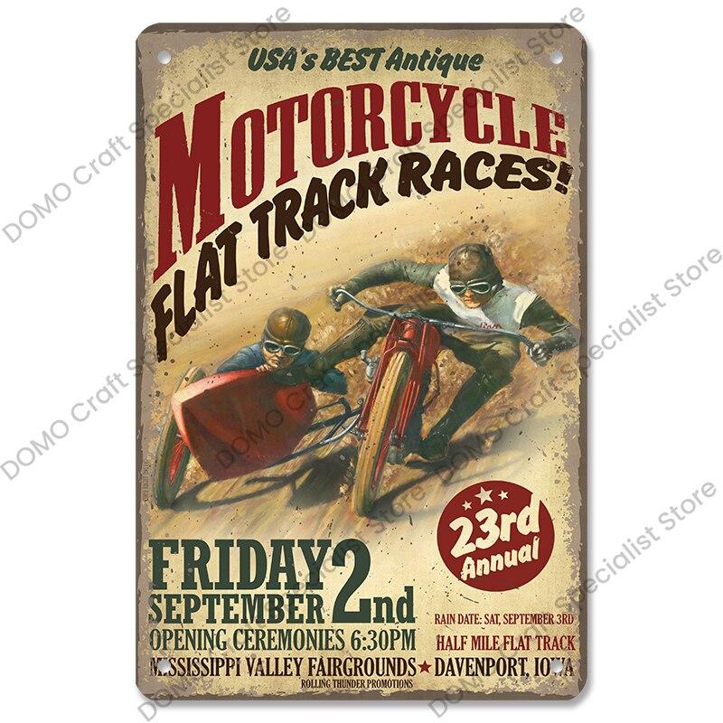 Vintage Motocross Poster Metal Tin Signs  Motorcycle Grand Prix Metal Plaque Retro Wall Decor for Garage Moto Club Man Cave