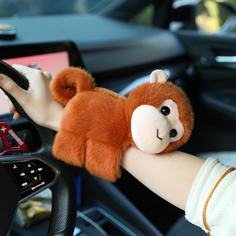 20Cm Kawaii Fox Raccoon Husky Monkey Capybara Panda Plush Circle Wristband Cartoon Animal Wrist Strap Surrounding The Arm