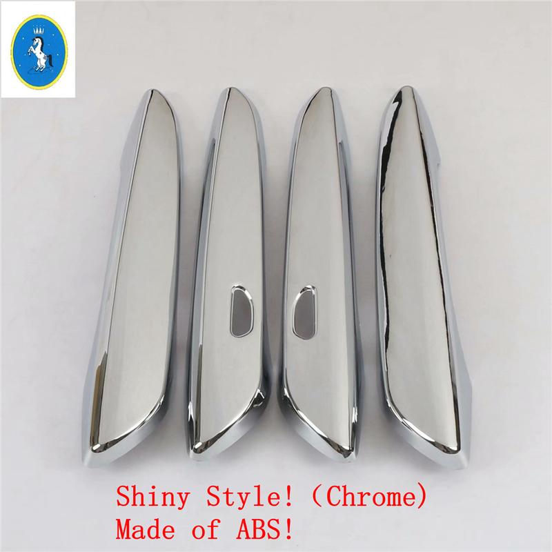 Chrome / Carbon Fiber Outside Car Door Pull Doorknob Handle Bowl Decor Cover Trim For Mazda 3  -  Exterior Accessories