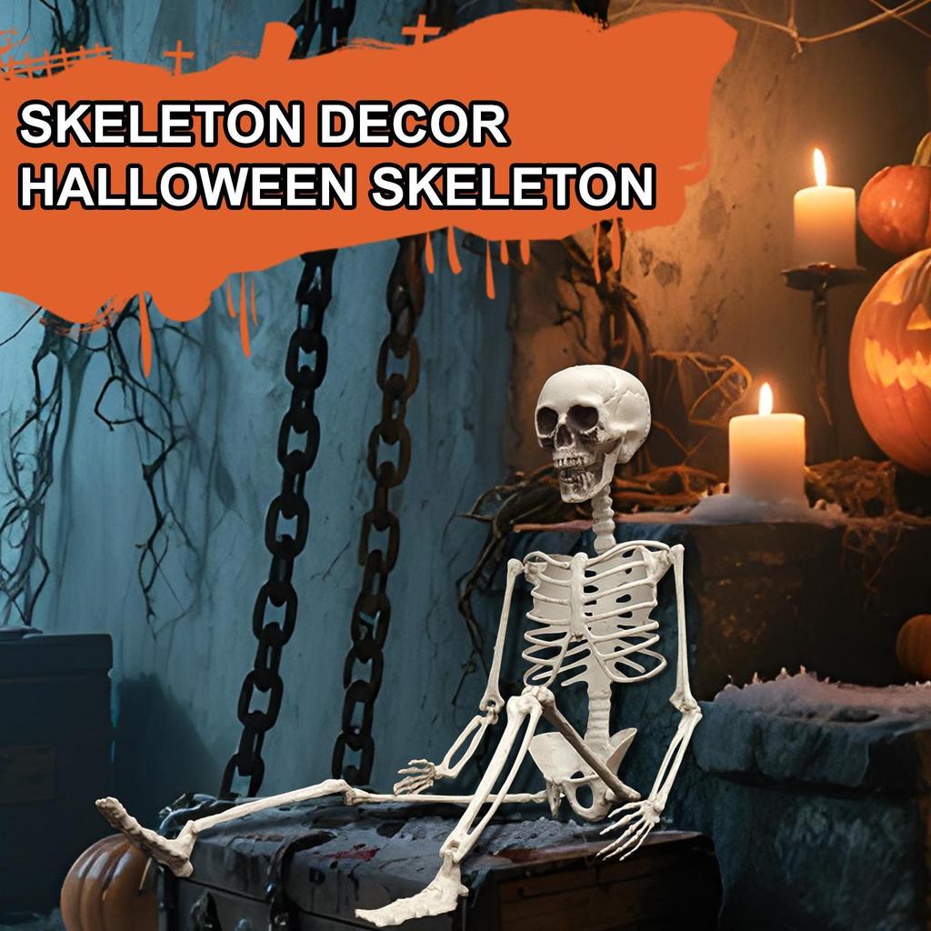 Skeletons For Halloween 2ft Halloween Outdoor Skeletons Human Bone Decorations Skull Props Foldable For Halloween Birthday