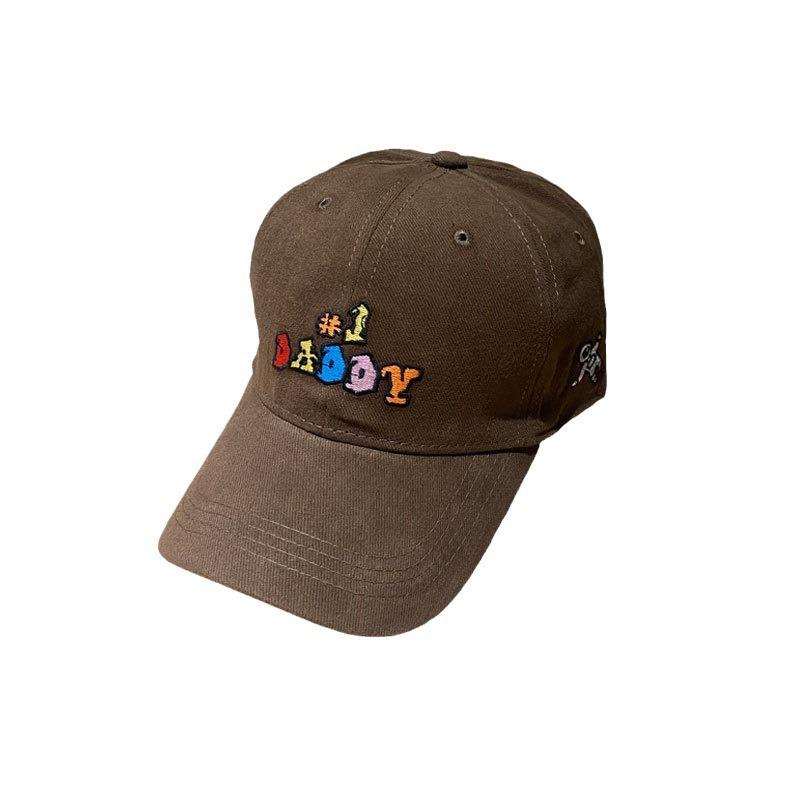 Big Head Hat for Women Spring and Summer Wide Hat Soft Top Baseball Hat Men Four Seasons Baseball Cap Colorful Letter Embroidery Korean Version