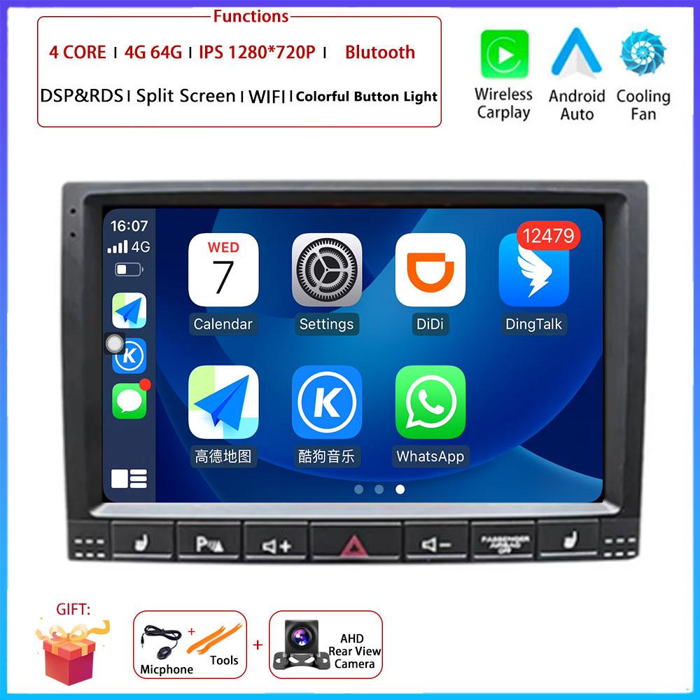 9"4G Android OS For Volkswagen VW Touareg 2002 - 2012 Car Radio Stereo Multimedia Video GPS Navigation Player QLED Screen BT 5.0