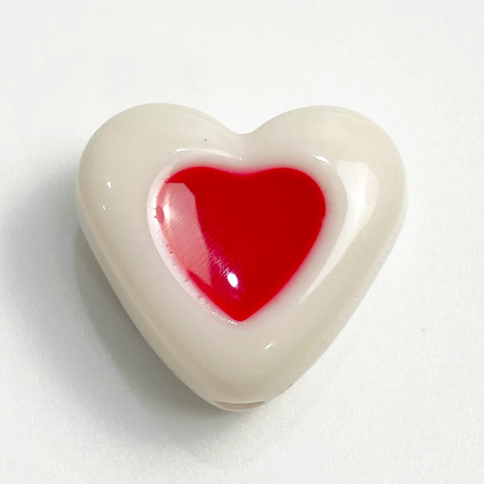 

Jewelry Material Love Loose Beads Mobile Phone Chain Macaron Dripping Oil Cream Color Beaded Accessories DIY 10pcs Necklace Pendant