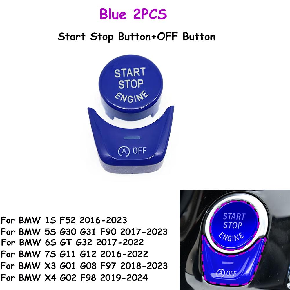 F52 G30 G31 G01 G08 G02 F98 G32 G11 G12 Engine Ignition Start Stop OFF Switch Button Cover Trim For BMW 1 5 6 7 X3 X4 Series