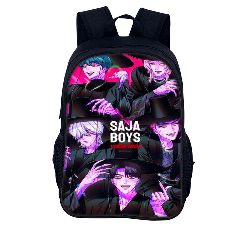 K-Pop Demon Hunters Children Backpack 16-Inch Student School Bag Double Shoulder Bag