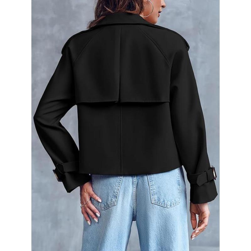 Trench da Donna Corto Doppiopetto Capospalla Casual