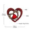Fashion Hollow Love Brooch Women's High Sense Light Luxury Versatile Sweater Jacket Pin Jewelry Corsage Accessories