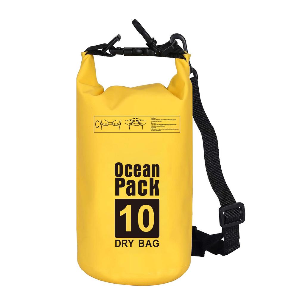 Durable Waterproof PVC Dry Bag: Foldable Portable Swimming & Rafting Storage with Buckle