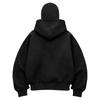 Men's Gothic Double Hooded Zip-Up Hoodie Loose Fit Trendy Streetwear