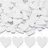 GORGECRAFT 200Pcs White Wooden Hearts 4/5" Small Unfinished Wood Heart Cutouts Blank Slices Embellishments for Valentine's Day Wedding Mother's Day