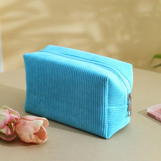 Cord Makeup Tasche Reise Toilettenartikel Organizer Clutch Tragbare Einfarbige Kosmetiktasche für Zuhause Täglichen Gebrauch Reise Urlaub