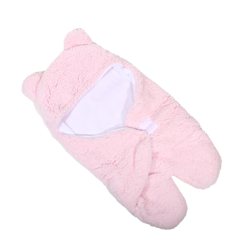 Baby Winter Fleece Swaddle Blanket Cute Newborn Swaddling Wrap Soft Plush Sleeping Sacks