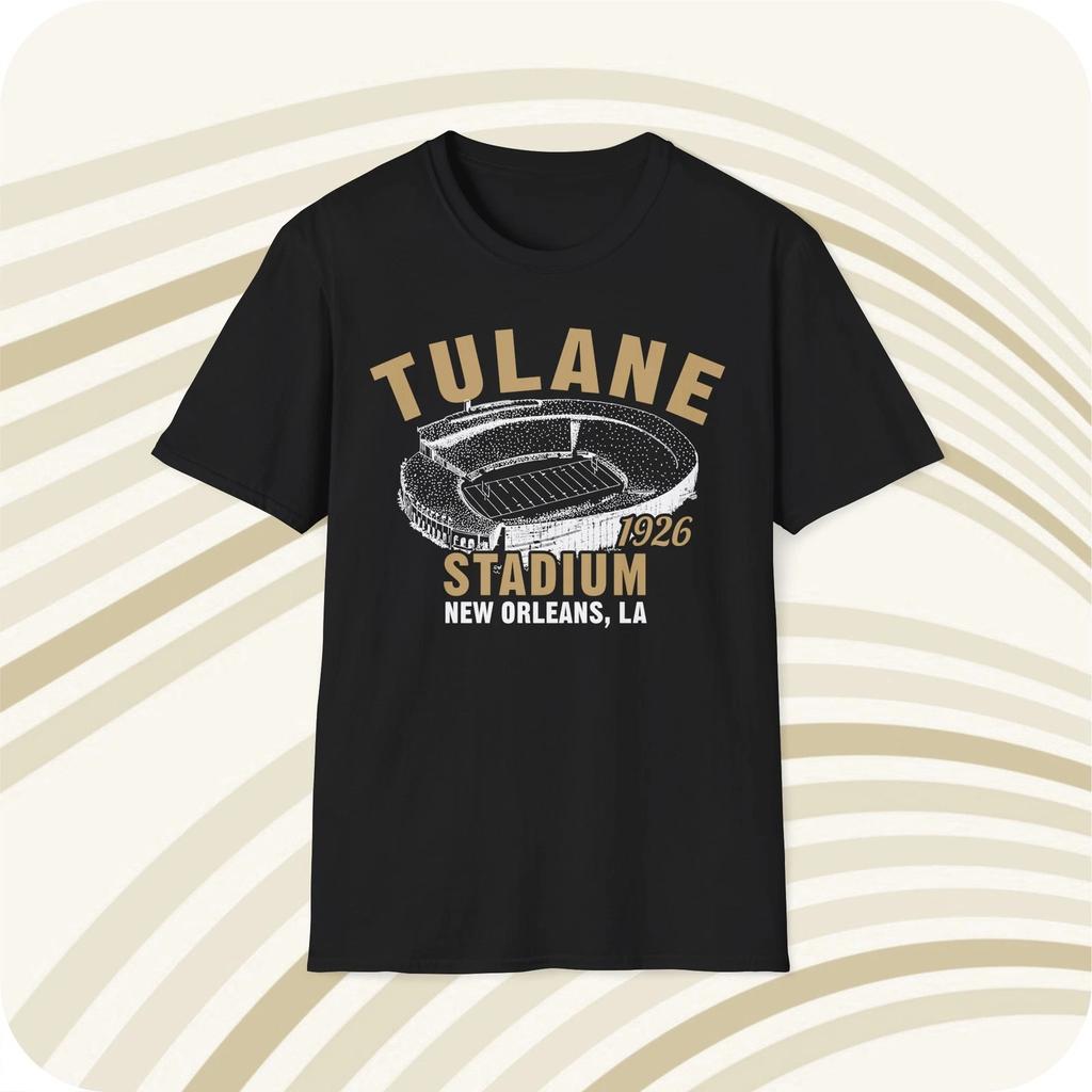 Tulane Stadium 1926 Classic Cut Football T shirt - New Orleans Saints