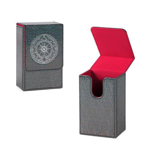 Liuselly Storage Pouch, Sun & Moon Tarot Card Storage Box, PU Leather Tarot Card Storage Case, Portable Card Container, Game Deck Holder, Durable