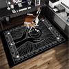 Golden Hamsa Symbol Office Rug Chair Mat, Entryway Carpet, Suitable for Front Door, Bedroom, Living Room, Desk, Holiday Gift