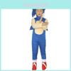 Kinderen Sonic Kostuum Blauw Jumpsuit Schuimmasker Voor Cosplay Plezier!