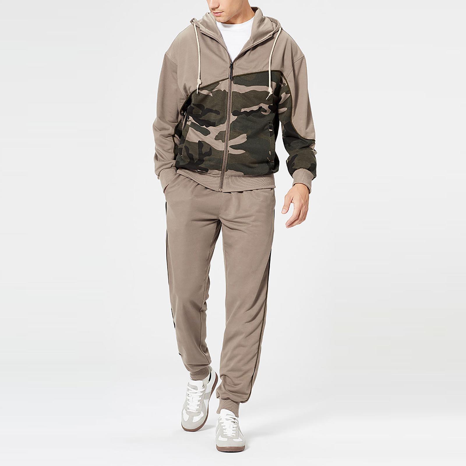 

Мужской повседневный спортивный костюм для зимних видов спорта с толстовкой и брюками в горошек XL хаки