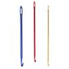 3pcs/set Afghan Tunisian Aluminium Crochet Hook Set Knitting Sewing Needle Hand Knit Tool with Hole EyeHand Weaving Tool