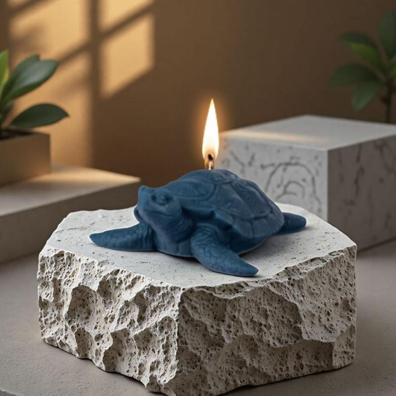 Tortoise Statue Silicone Candle Molds Tortoise Figurine Silicone Molds for Epoxy Resin Candle Soap Cement Silicone Molds