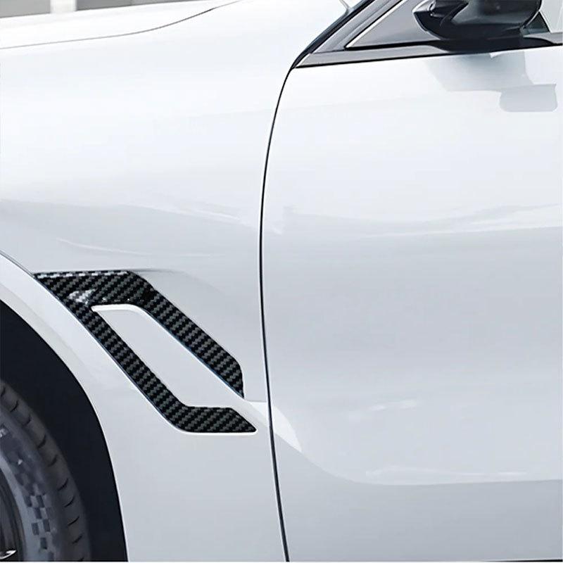 For BMW X6 G06 -2025 ABS Black Car Side Fender Sticker Shark Gill Air Flow Wing Vent Trim Car accessories