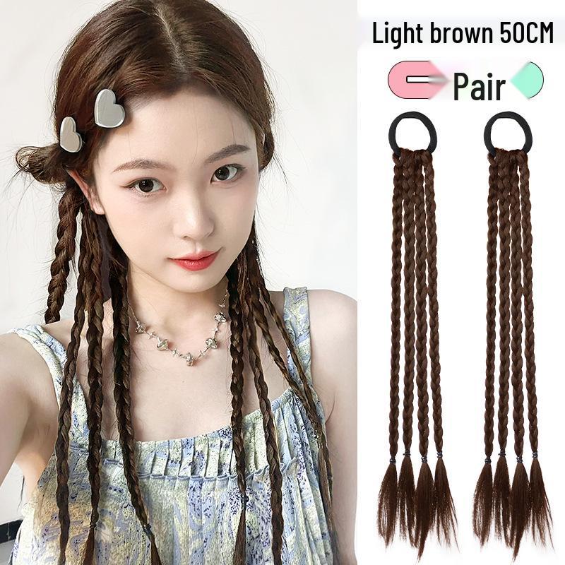 Trendy Sweet & Spicy Dreadlock Highlight Wig with Fishbone & Twist Braids