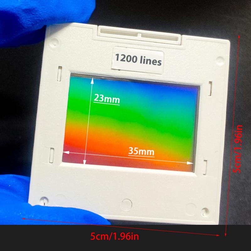 100/600/1200/1600 L/mm PET Transmission Diffraction Grating, Precision Optical Element for Spectroscopy & Physics Teaching