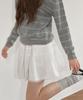 Retera Flare Lace Mini Skirt_White