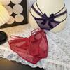 Low Waist Women Underwear Mesh Bow Lace Panties Female Lingerie Lace Briefs  Girl