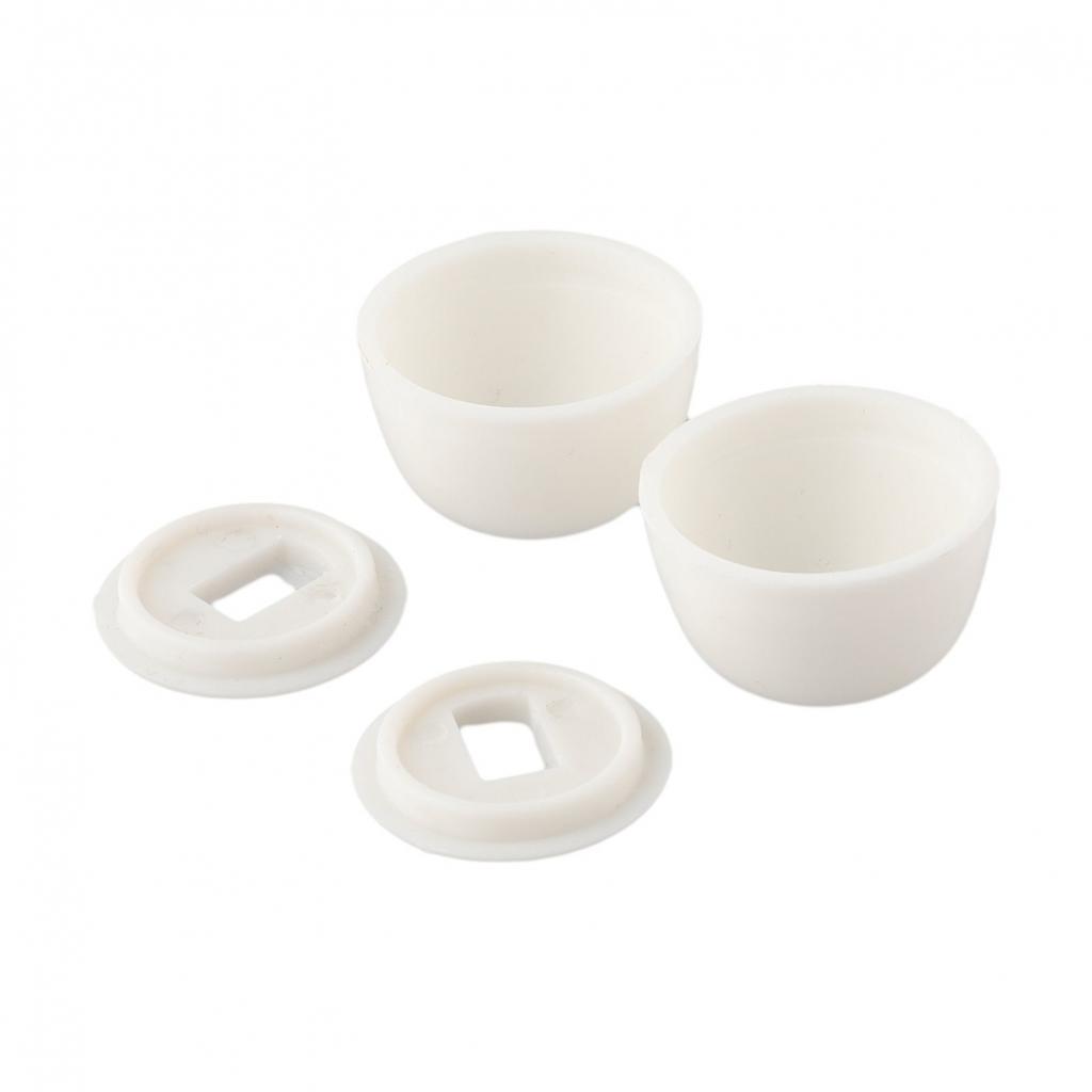 2 Pair of Plastic Stinkpot Bolt Cover Toilet Anchor Screw Cap for Home