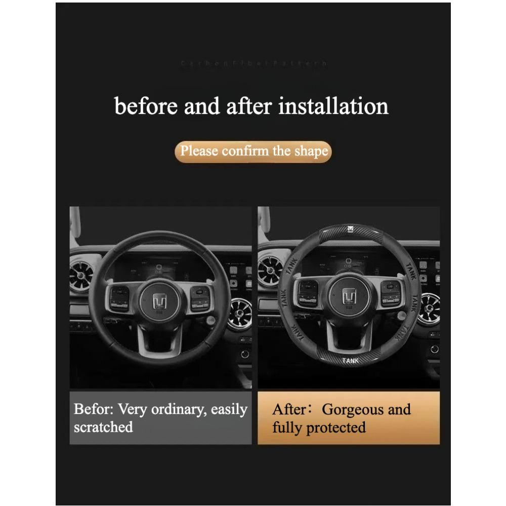 Suitable For GMW TANK 300 400 500 2021-2025 Nappa Leather Car Steering Wheel Protective Cover Directly Original Car Color