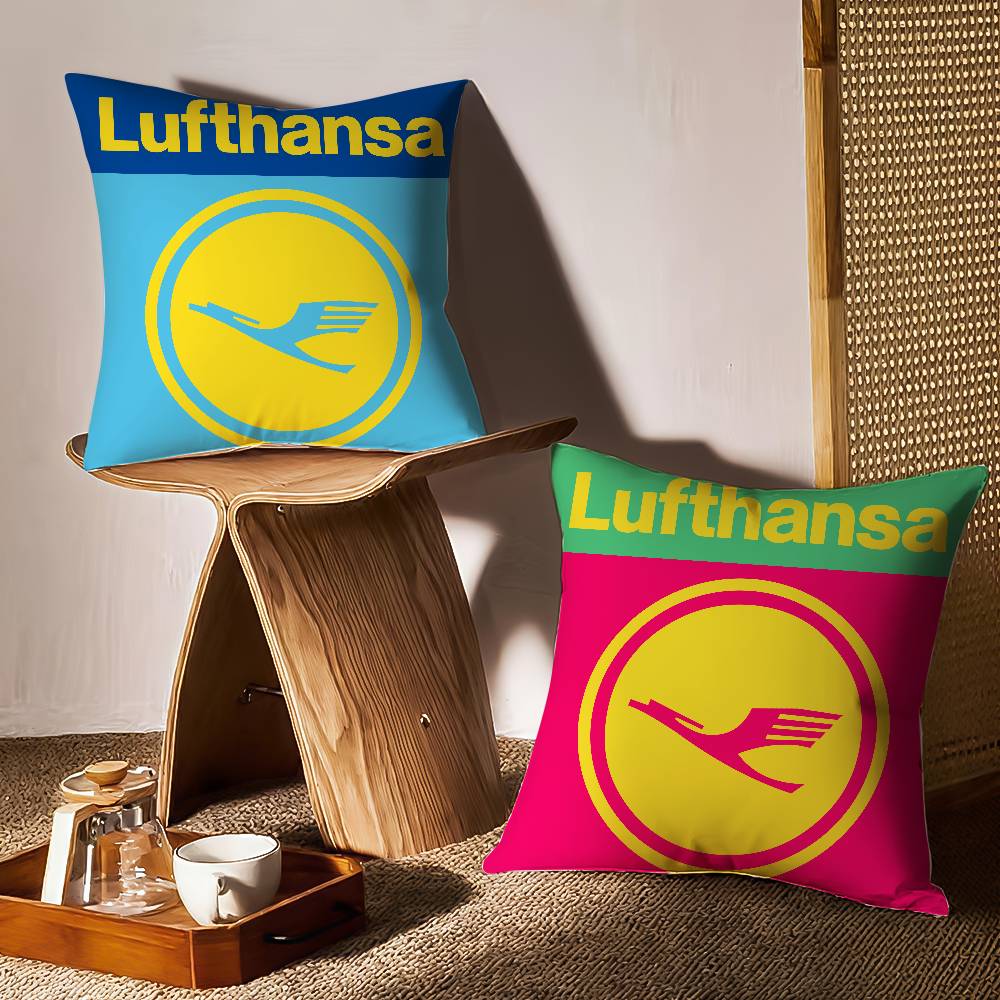 D-Deutsche Lufthansa Kuddfodral Soffa och Vardagsrum Dekorativa Kuddfodral Dammtäta och Kvalstertäta Osynlig Dragkedja