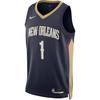 NBA Round Neck Basketball Jersey, Fan Edition 2022-2023, Zion Williamson No. 1 Unisex Tops Navy DN2014-419