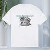 2025 Cotton Fashion Trendy Full Tape Explosion Printed T-shirt Cotton Loose Men's Casual Women's Versatile Short Sleeve T-shirt