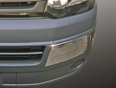 Rohy na přední nárazník (2 ks, nerez) pro Volkswagen T5 2010-2015