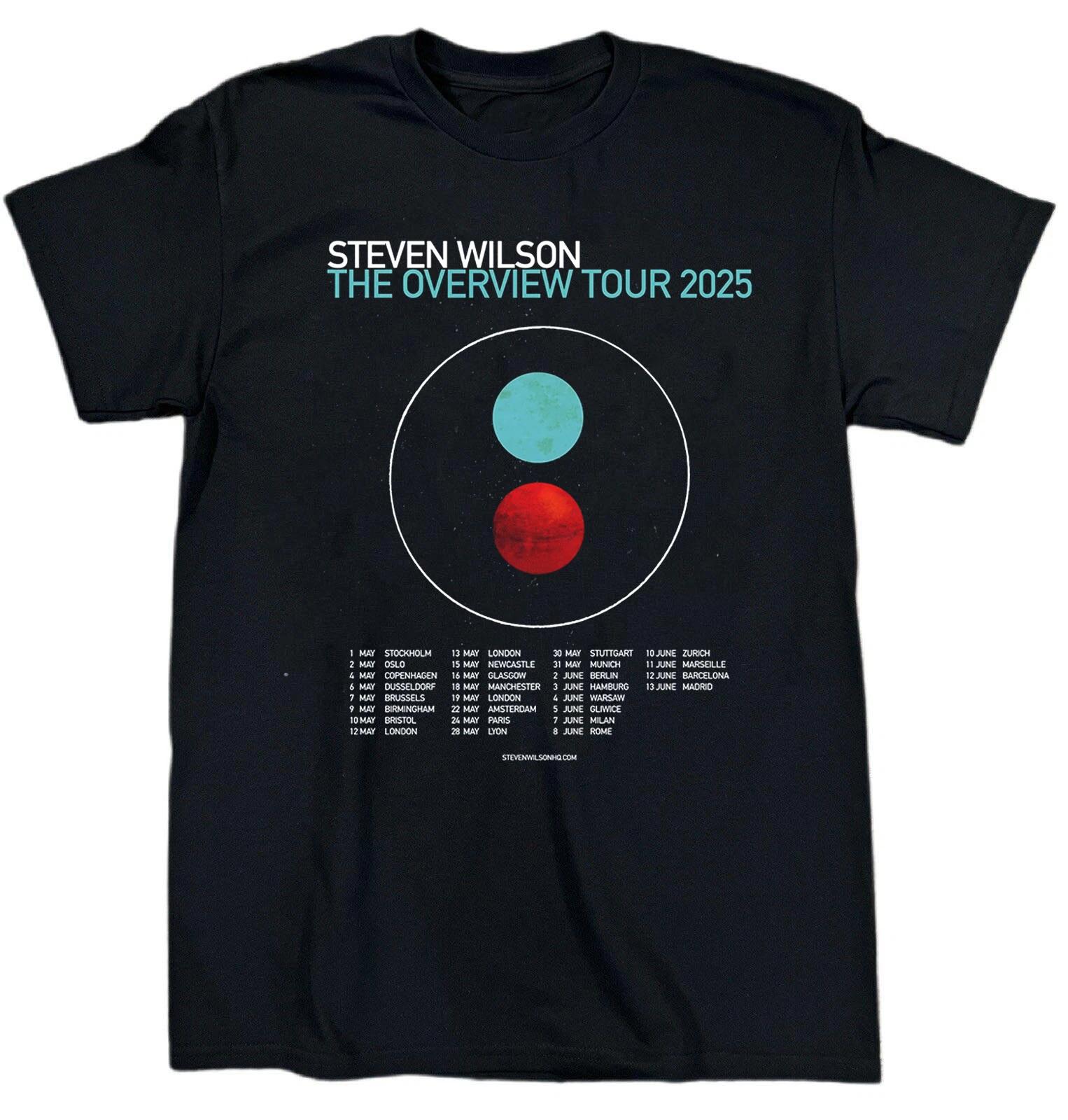 Herren- und Damen-T-Shirts Neu Steven Wilson The Overview Tour Baumwolle S-5XL Unisex L gray