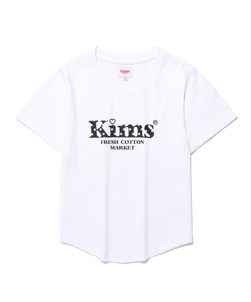 Kimseupeulesikoteunmakes Kims Bam Logo Dot Tee White(Black)