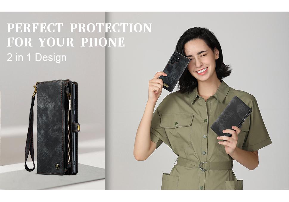 Samsung Galaxy S26 Ultra Zipper Wallet Phone Case - Magnetic, Anti-drop Leather Cover