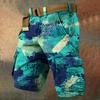 Men's Summer Loose Casual Camouflage Work Shorts, Large-sized Multi-pocket Mid-length Pants Without A Belt